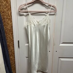 Elegant White Lace Slip Dress
